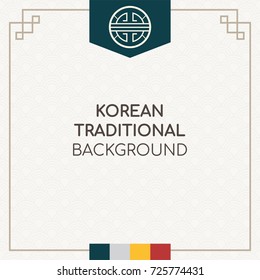 Korean traditional background vector illustration. 