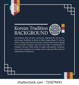 Korean Traditional blue background for design. Vector illustration eps 10.