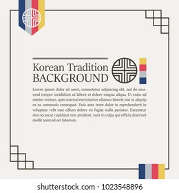 Korean traditional colorful background for design. Vector illustration eps 10.