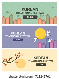 Korean Traditional Culture Day Concept Banner Design