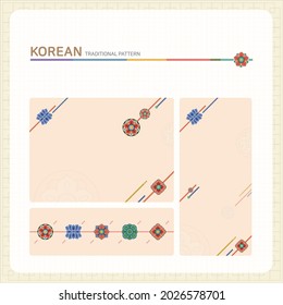 Korean traditional decorative frame background.	