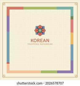 Korean traditional decorative frame background.	