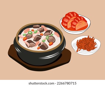 The Korean traditional dish sundaeguk