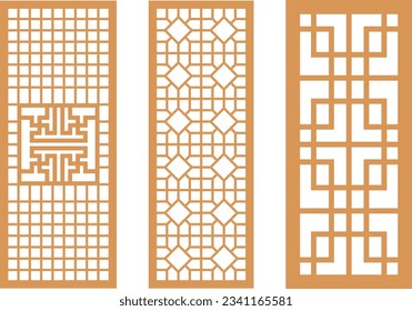 Korean traditional door pattern design elements