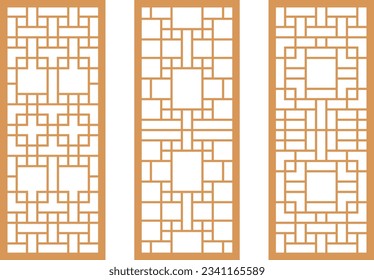 Korean traditional door pattern design elements