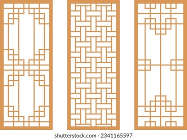 Korean traditional door pattern design elements