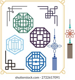 Coreano tradicional un elemento de decoración que se siente como si