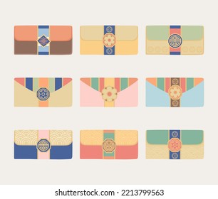 korean traditional festival Seolnal Money Envelope illustration