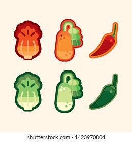 Korean Traditional Food Kimchi Icon. Vector EPC10