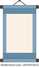  coreano tradicional jogo de pergaminho pendurado (Jokja), moldura oriental vertical para fundo de férias, Seollal e Chuseok elemento de decoração, vetor, EPS.