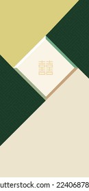 korean traditional holiday design pattern background. the letter written there is pronounced 'BOK' and means fortune.