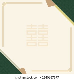 fondo de diseño tradicional coreano de vacaciones. la carta escrita ahí se pronuncia 'BOK' y significa fortuna.