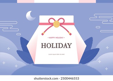 Korean traditional holiday greeting background 