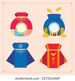 Korean traditional lucky bag in various colors