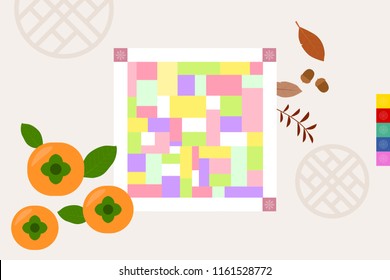 Korean traditional objects illustration.