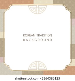 korean traditional pattern background banner template.