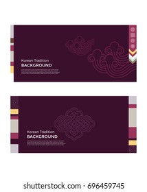 Korean traditional pattern background banner