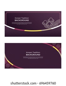 Korean traditional pattern background banner