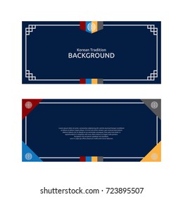 Korean traditional pattern background banner