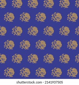 Fuente gráfica de fondo de patrón tradicional coreano, diseño vectorial de color dorado 