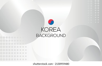 Koreanisches Hintergrundbild mit traditionellem Muster. Grafik der koreanischen Flagge.