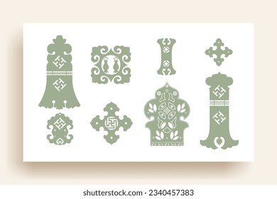 Korean traditional pattern design elements