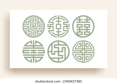 Korean traditional pattern design elements