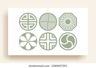Korean traditional pattern design elements