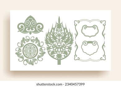 Korean traditional pattern design elements