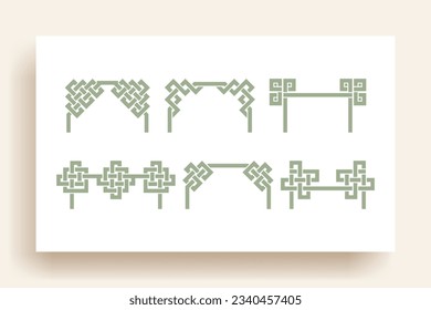 Korean traditional pattern design elements