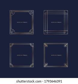 Korean traditional pattern gold frame
