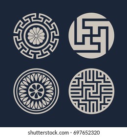 Korean traditional pattern icon