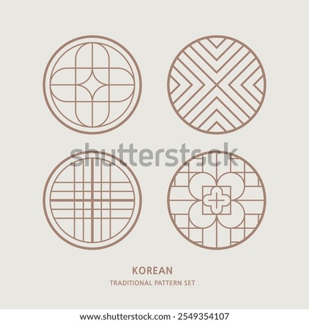 
Korean traditional pattern pattern icon vector illustration
