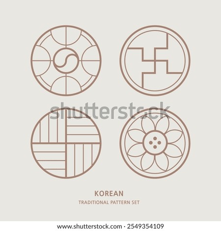 
Korean traditional pattern pattern icon vector illustration