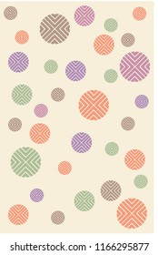 Koreanisches traditionelles Muster, pastellfarbene Vektordesign-Quelle