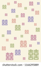 Korean traditional pattern, pastel tone vector design source