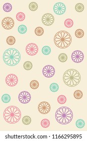 Korean traditional pattern, pastel tone vector design source