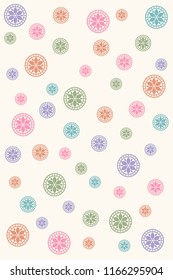 Korean traditional pattern, pastel tone vector design source