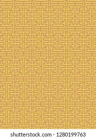 Korean traditional pattern, Seamless geometric pattern vector