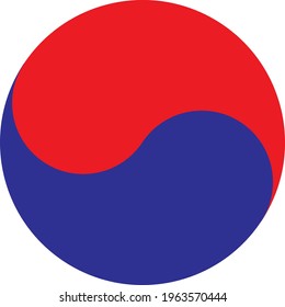 Korean traditional pattern Taegeukgi national flag