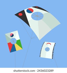 Korean traditional play kite kiteflying