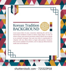 Korean traditional polygon background for design. Vector illustration eps