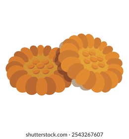 Korean traditional snack yakgwa, vector illustration