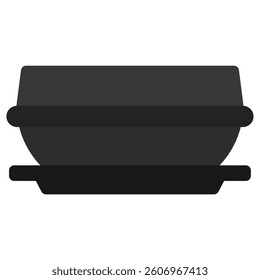 Korean traditional stone pot and earthenware bowl illustration