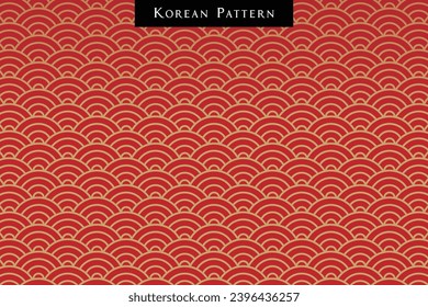 Ilustración de patrón de estilo tradicional coreano (fondo)