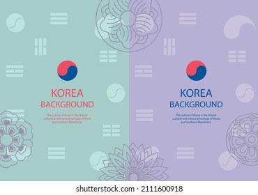 Korean traditional style vector image