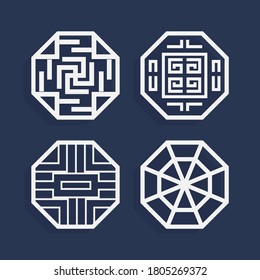 Imagen vectorial de símbolo tradicional coreano