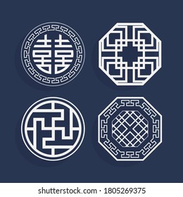 Korean traditional symbol vector image