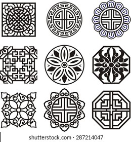 Korean Traditional Symbol Vector Image