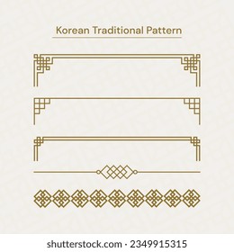 Korean traditional symbols set. Vector illustration for your graphic design.